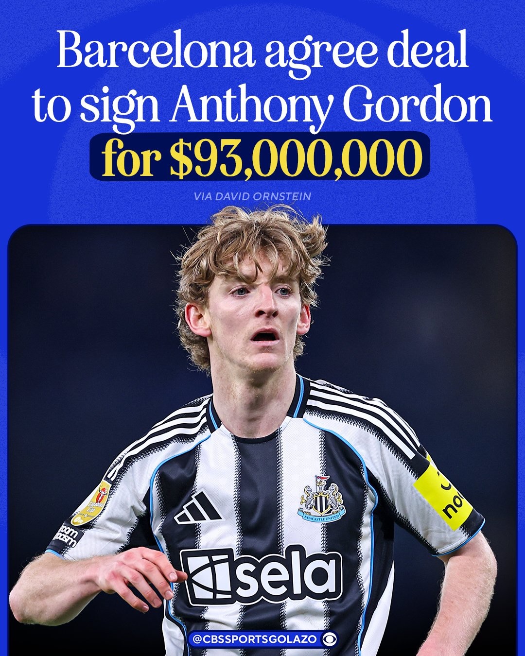 Anthony Gordon looks set to make the move from Newcastle to Barcelona ✍️

The 25-year-old forward has already agreed personal terms with the club according to David Ornstein
