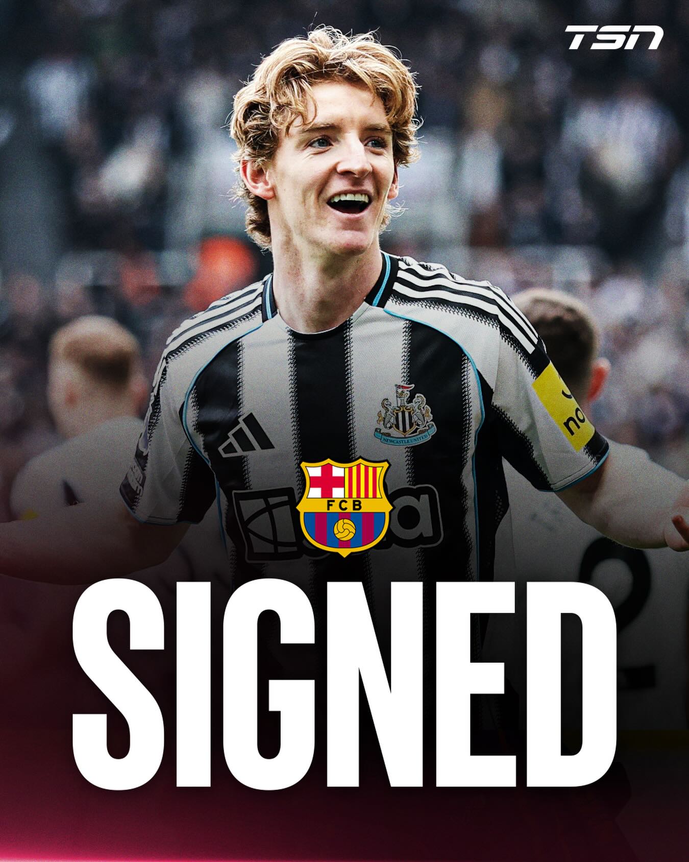 Anthony Gordon is heading to Barcelona!

Barca have bought and signed Gordon from Newcastle with a bid worth over €80m total, per @fabriziorom.

#LaLiga