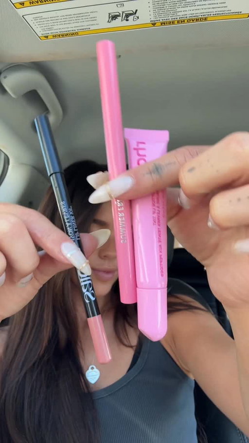 lip today is @summerfridays lip stain in slipper, @saiebeauty liner in French, & @rhode peptide tint in jelly bean!💗🪽