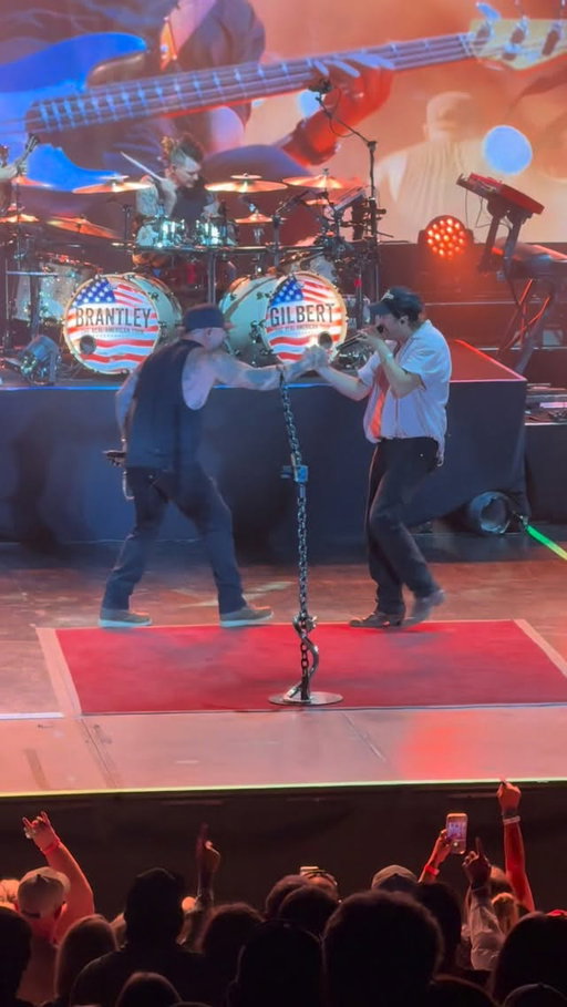 Remember learning this song on guitar when I was 11 years old. Pretty surreal to stand on stage and sing it with BG. Can’t say enough good things about @brantleygilbert and his crew. Some of the best people out there. Heart is full. God is good.