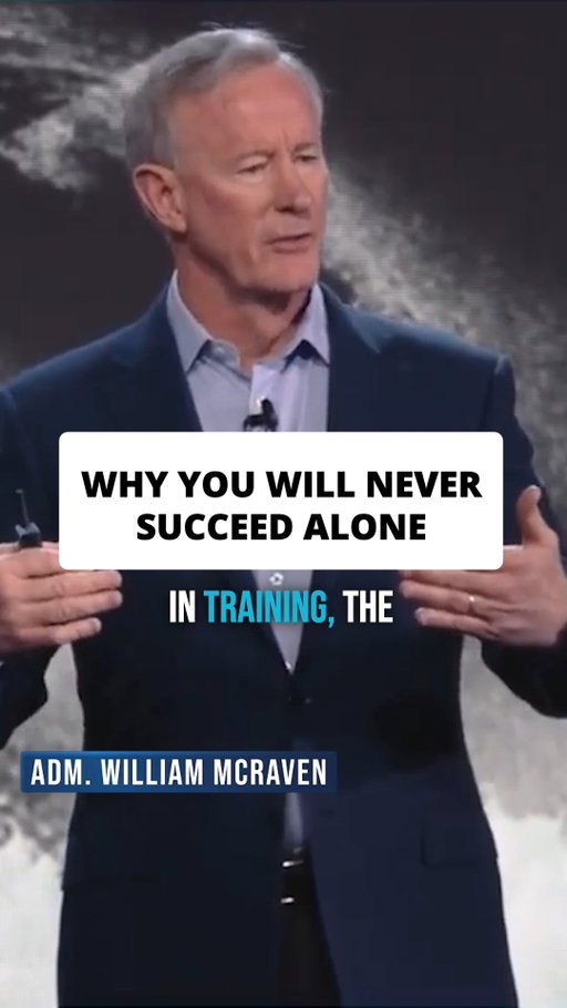 "You're not gonna be able to paddle that boat by yourself."

In SEAL training, Admiral William McRaven learned this on a boat in the surf zone. Three men in the bow. Two amidships. Three pushing from the stern. If one man didn't dig as hard as the rest, the boat didn't make it.

Link in bio.