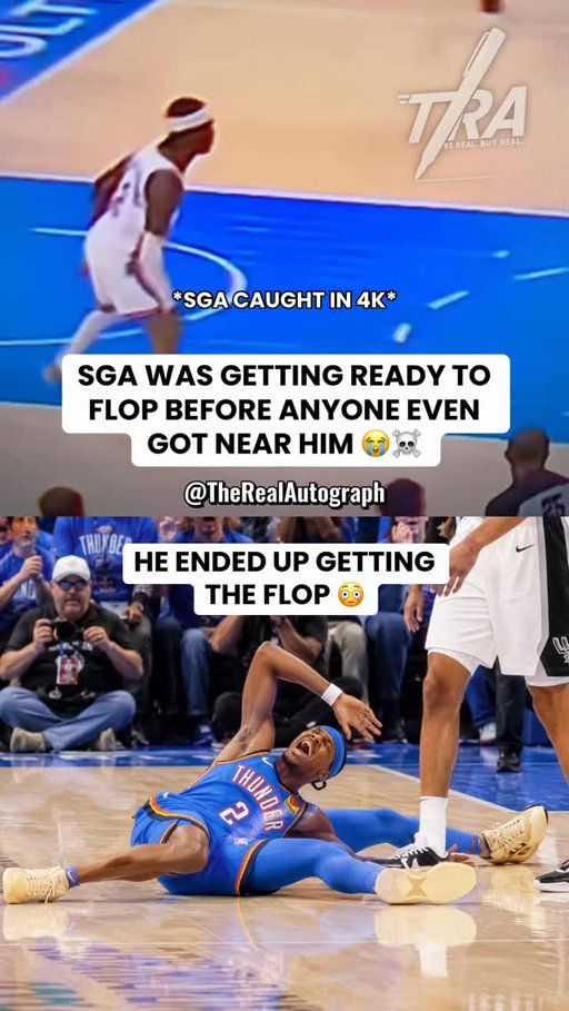 SGA is at the top of this new generation of basketball and drawing fouls is part of the art of the game, but is this foul-baiting thing becoming overplayed? 

👀 Someone spotted SGA preparing his flop seconds before ANY spurs player got even close to him. The second he felt contact in the back, he fell on the floor & OKC got rewarded with a call. 😳 

(Via/@nba)

#nba #nbamemes #sga #okc #okcthunder