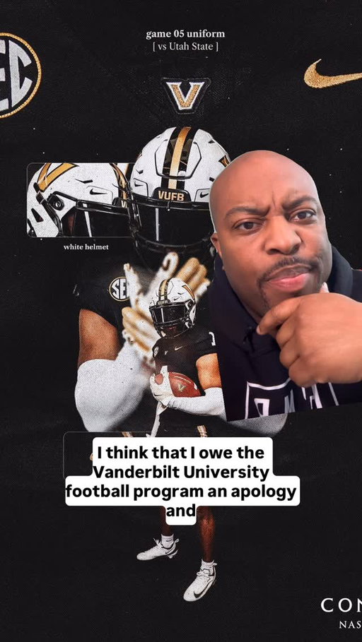 I Owe The #Vanderbilt Football Program An Apology 😳 ✍🏽 . #Funnymaine #CollegeFootball #SEC (Graphic by @nextroundlive )