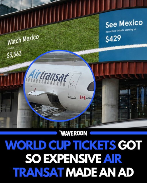 Follow @waveroom.toronto for more Toronto content! 

Air Transat just launched a campaign comparing FIFA World Cup ticket prices to actual flights… and somehow the flights are WAY cheaper 😭 @airtransat 

Some examples showed:
🇵🇹 Portugal match tickets at $3,870 vs flights for $799
🏴 England tickets at $3,402 vs flights for $779
🇫🇷 France tickets at $3,231 vs flights for $759

At this point you might as well just vacation there instead 💀✈️

📸: Famous Campaigns

DM us your videos/photos to be featured on the page!

We aim to keep our space respectful. Hate/racism comments are not tolerated and will be removed to the best of our capabilities.

🏷️ #waveroom #waveroomtoronto #toronto #canada #mississauga