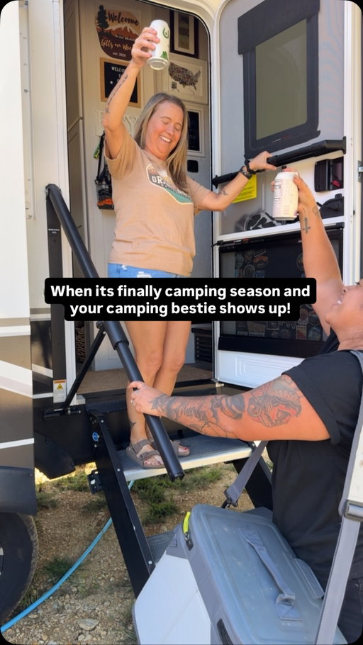 I need to live closer to @adventureswithgabygaby because we would have so much fun camping. We had a blast making these reels. 😂😂🍻🍷

Share this with your camping drinking bestie! Who wants to see more reels of us together?! 

It’s the cooler for me. 😂

#camping #campingfun #campingbesties #campinglife