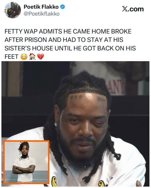 #FettyWap opened up about how hard life was after coming home from prison. He said he had nothing to his name and was staying at his sister’s crib while trying to figure things out. Things got so rough he even thought about finishing his #HVAC course just to make sure he could eat and survive.

Luckily, one of his former business partners stepped in and helped him out with a G-Wagon and a place to stay until he got back on his feet. Sometimes all it takes is one person believing in you when you’re at your lowest 💯🙏🏾🏠💔

ar: @artist2artistt 

• @sammmyy_10