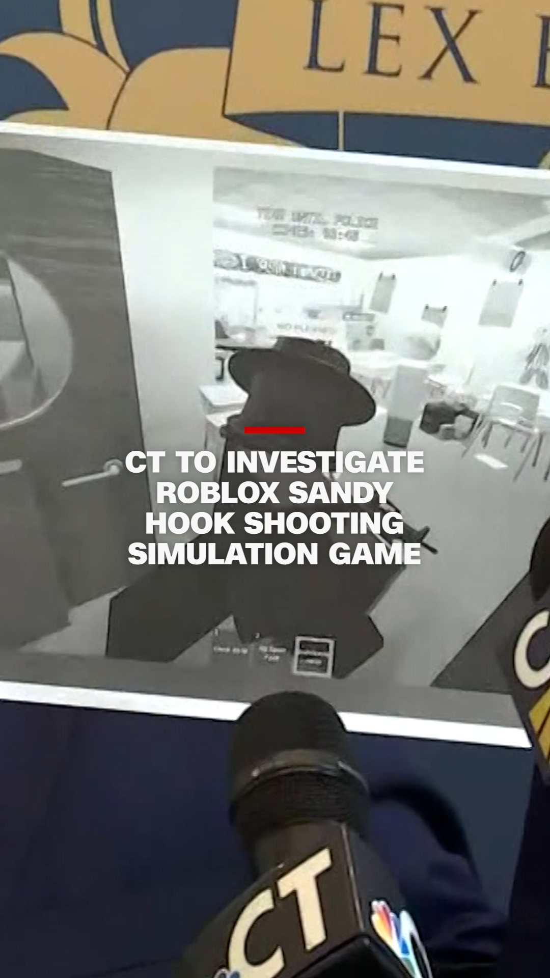 Connecticut Attorney General William Tong showed pictures from online gaming platform Roblox that appeared to simulate a shooter inside Sandy Hook Elementary School. On December 14, 2012, a mass school shooting occurred at the school in Newtown, Connecticut, that resulted in the death of 20 children and six adults.