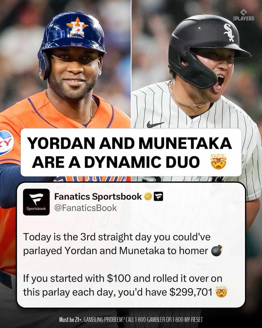 Yordan Alvarez and Munetaka Murakami have been joined at the hip this season:

1. Reached 20 homers on the same day
2. Have had two separate “3 consecutive games with a home run” streaks at the same time

#mlb #homerun #astros #whitesox #murakami