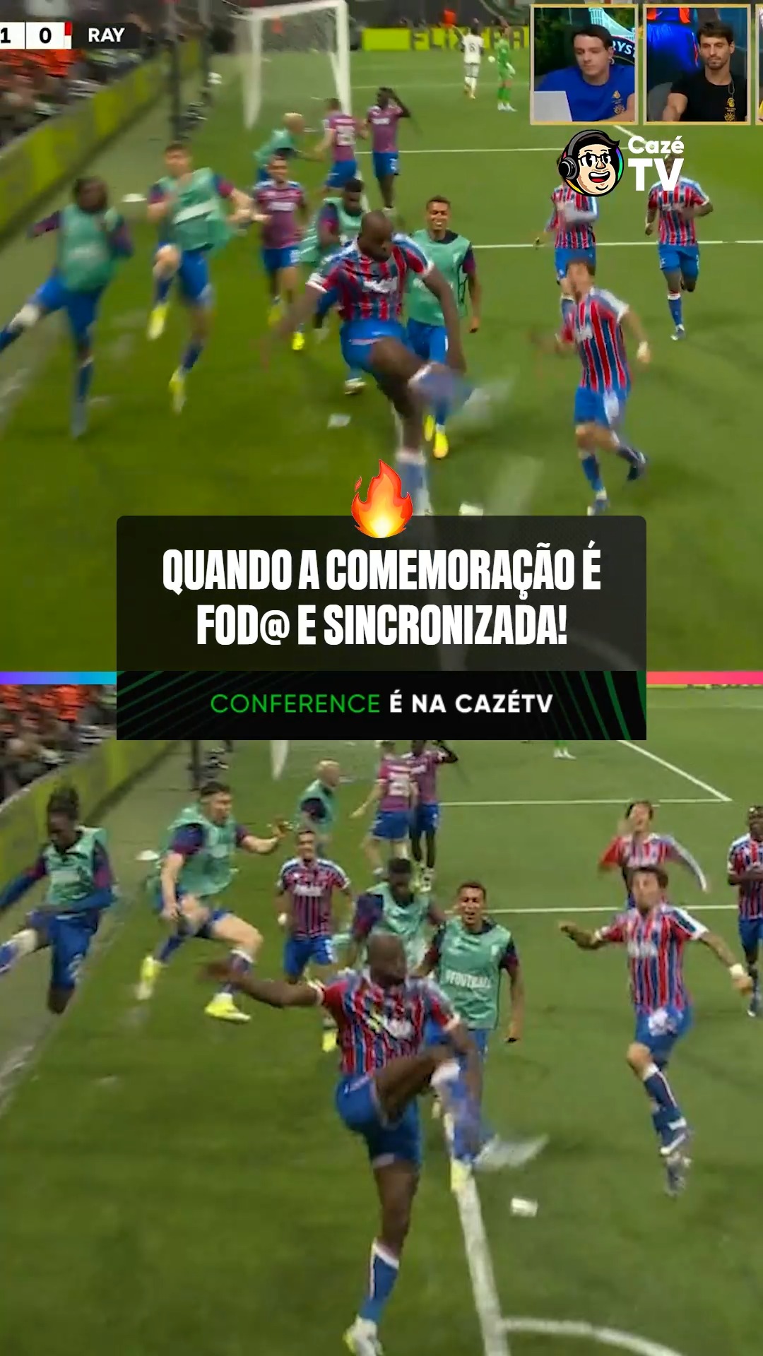 ABSURDO, PÔ! 👌🏼Todos os jogadores do Crystal Palace lançaram a comemoração do Mateta no gol que deu o título da Conference League pros ingleses! 🏆

🎙️ @raony_pacheco 

#ConferenceLeagueNaCazéTV #CrystalPalace #CoberturaCazéTV #PostPatrocinado #Heineken #cztv11