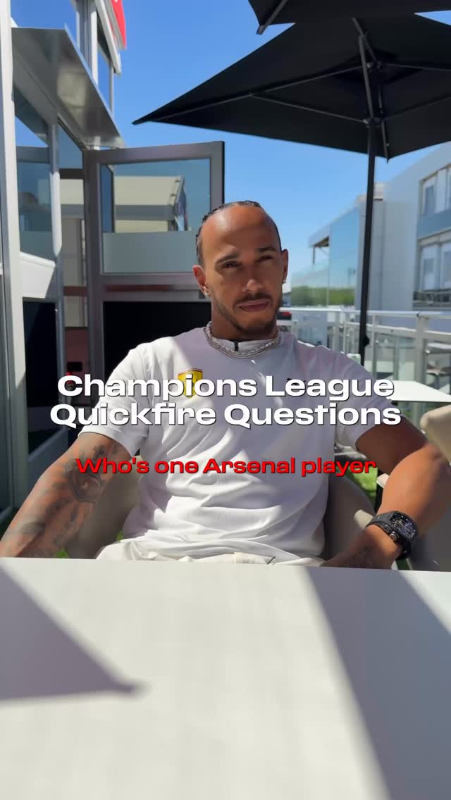Lewis Hamilton with some core UEFA Champions League memories 🏆⚽️