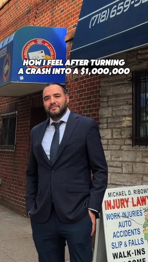 $1,000,000 recovered for a car accident victim in New York. Results like this can start the moment you call the right attorney.

Insurance companies know what your personal injury claim is really worth, and their first offer rarely reflects it. Ribowsky Law has secured substantial settlements for injured clients throughout Queens, Brooklyn, Manhattan, the Bronx, and Staten Island because we don’t stop until the number is right.

Injured in NYC? Call Ribowsky Law before you sign or accept anything: (516) 531-7833.