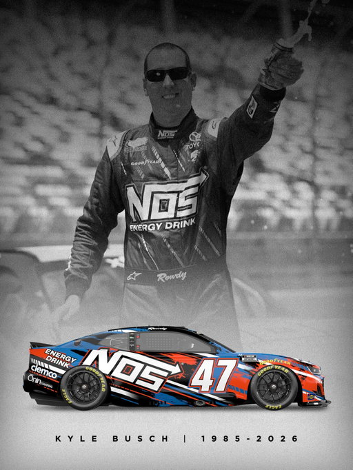 For Rowdy.

This weekend in Nashville, NOS Energy and @StenhouseJr honor Kyle Busch with a tribute paint scheme inspired by Rowdy’s iconic NOS Energy design.

A champion. A legend. Thank you for everything, Kyle.

#ForeverRowdy