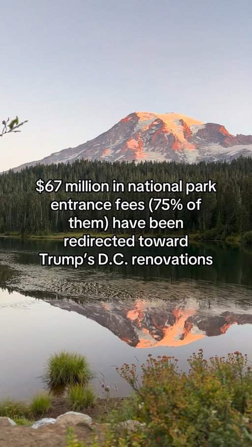 Recent reports found that at least $67 million in National Park Service entrance fees have been redirected toward renovation (“beautification”) projects in Washington, D.C., including ornamental fountains and the Lincoln Memorial Reflecting Pool ahead of Trump’s 4th of July celebrations. All the while, our national parks are facing major staffing shortages, deferred maintenance backlogs, and budget cuts. 

😡 According to the report, more than 75% of NPS recreation fees between December 2025 and March 2026 went toward these D.C. projects. (Note: that’s 75% of the 20% of what’s allowed to go to sites without entry fees) ‼️

This man is stealing from the American people. But then again, what did we expect from a felon? 

‼️ Want to help? ‼️
* Visit during off-peak times and consider delaying your park visit until shoulder season
* Pick up after yourself (and others)
* Plan ahead & prepare
* Follow the rules
* Give rangers a smile & be kind
* Leave wildlife alone
* Learn the history of the land you’re on
* Show up to ranger programs
* Say thank you or write thank you notes
* Call your representatives!!!!!!
* Support park organizations like the National Parks Conservation Association and National Park Foundation
* Follow your favorite parks online
* Shop local in gateway communities
* Use your platform to spread accurate, responsible information

Source: The New York Times

#nationalparks #nationalpark #nationalparksusa #nationalparkservice #protectourparks