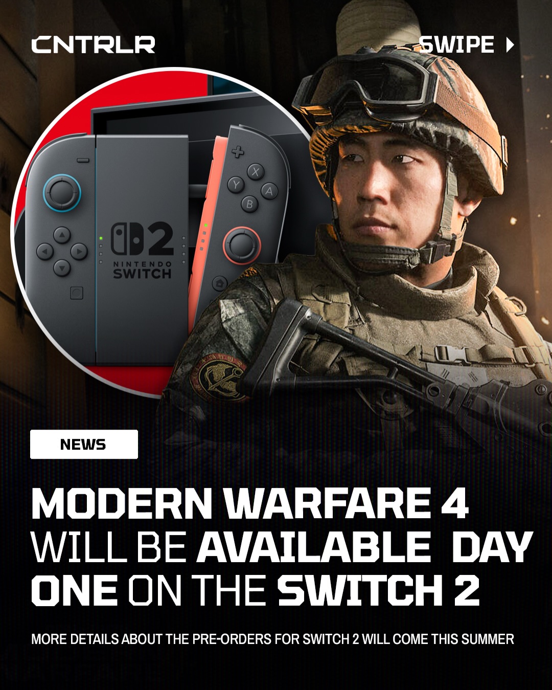 Modern Warfare 4 will be available on the Switch 2 day one‼️🎮

More information about the pre-order details for this version of the game will be revealed later this summer, along with more details on the Switch 2 version of the game.

Y’all playing it on Switch 2⁉️