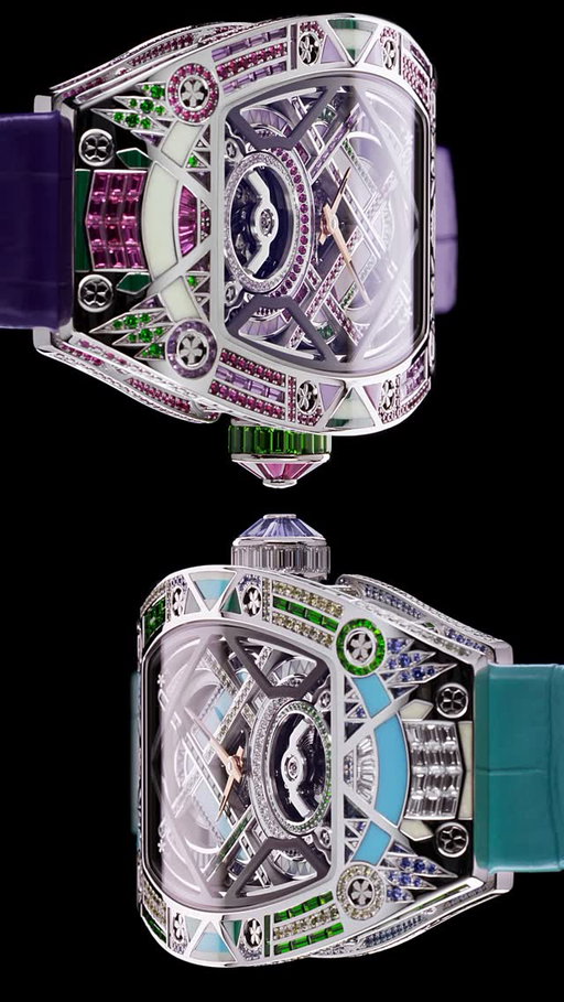 An exclusive collection of 12 unique timepieces, the new RM HJ-02 unfolds primarily as a study in individuality. Each piece is constructed through deliberate choices, resulting in compositions that are all unique pieces of art. Softness and intensity coexist in each watch as the fluid contours of the tonneau case meet the sharply defined geometry of the gem-setting.

🎥 @milledollars