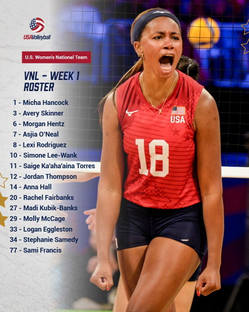 USA 🇺🇸 READY!

The roster is set for Volleyball Nations League week 1 as the U.S. Women's National Team travels to Quebec City, Canada, June 3-7 for the first leg of the tournament.

Roster and more: 🔗 in bio

#USAVWNT #VNL2026