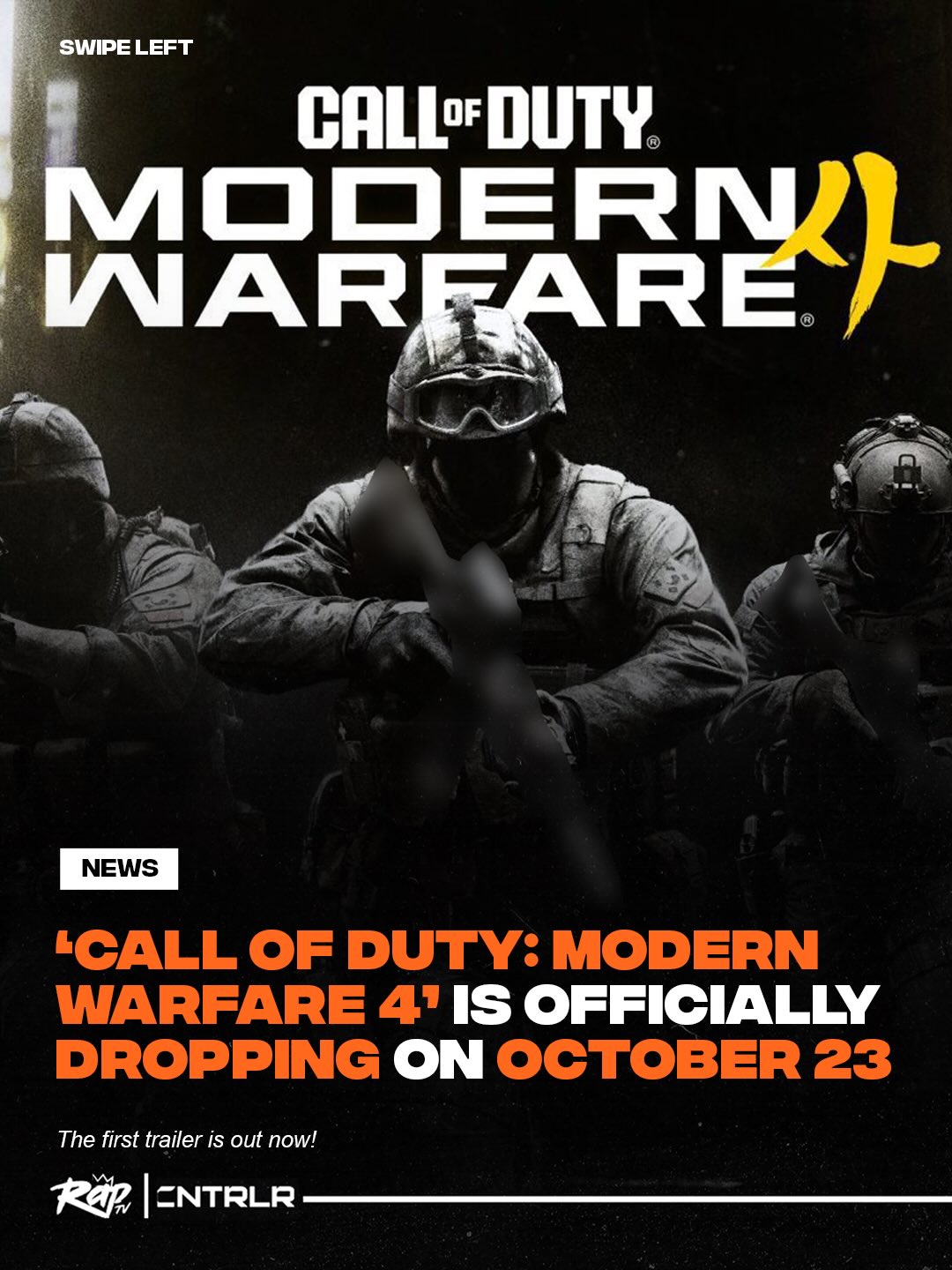 ‘Call of Duty: Modern Warfare 4’ has an official release date‼️🔥

The latest ‘Call of Duty’ installment dropped a first look trailer that confirmed the game is dropping October 23 👀

Are y’all excited to play it⁉️