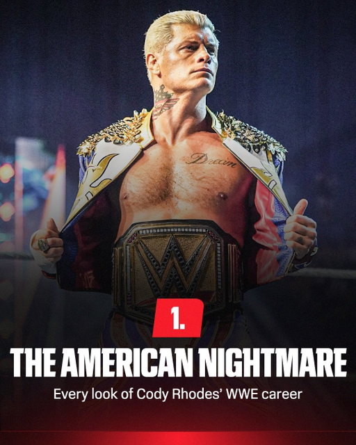 Swipe to see the different versions of Cody Rhodes in the WWE 🔥

Stream #WWEClash this Sunday at 2 ET on the ESPN App with an ESPN Unlimited plan. Link in bio to sign up.
