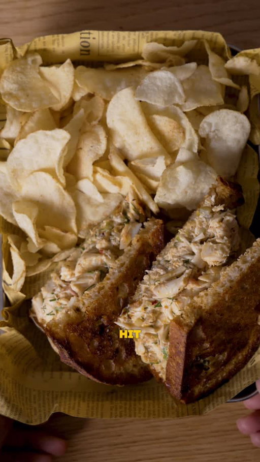 SPICY CRAB MELT.

Spicy Creamy Meaty Lump Crab Mixture with Smoked Cheddar on Garlic Butter Sourdough Cooked until Melty and Perfect. Ofc Salt & Vinegar chips is a non negotiable. Full recipe will be on my substack 🫶🏾