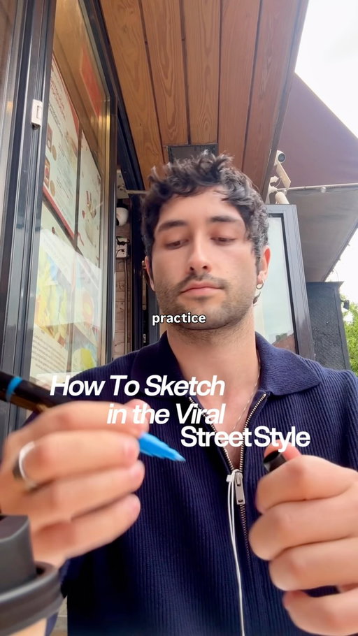 How I film and sketch these, step-by-step:

1. Find an active street corner
2. Record a short clip in 60fps
3. Pause on an interesting frame
4. Sketch & record your final marks

*Have fun and trust your eye!

#art #arttutorial #drawingpeople #drawingprocess #illustration