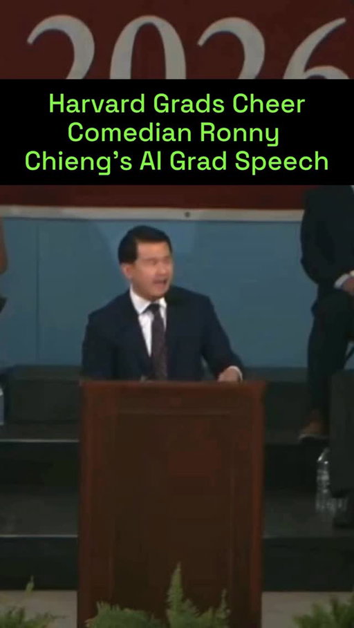 “Fuck AI,” Emmy-award winning comedian @ronnychieng told Harvard graduates as they cheered in response. “Kill it.”

In his keynote graduation speech this week, @thedailyshow host joked about how stupid “artificial intelligence” was, but also warned students AI was taking away the beauty of the creation process. “The creating is the fun part,” Chieng said. “The reason shortcuts to skip to the end aren’t always good is because the journey isn’t just how we acquire skills. The journey is the point of all of this.”