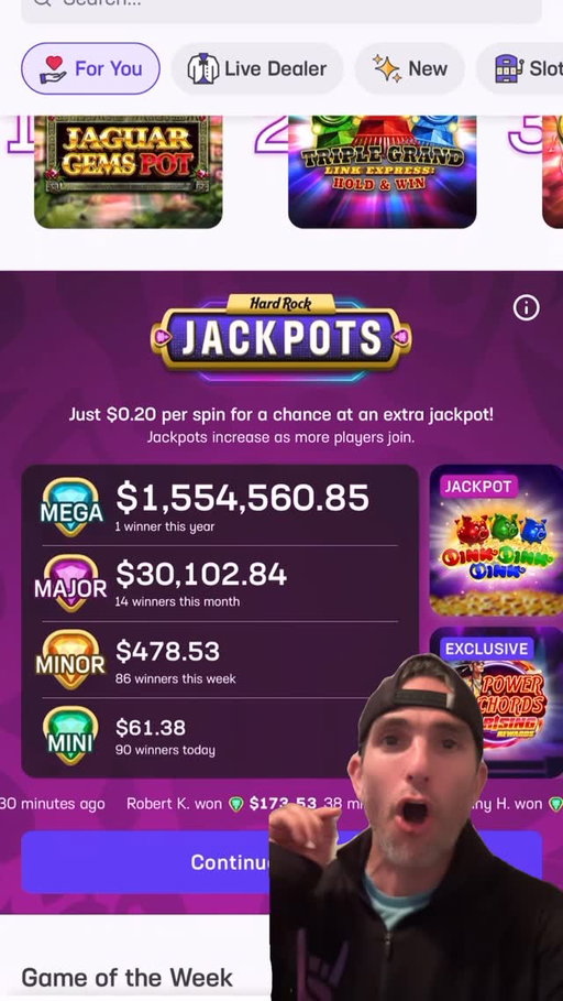 Will you be the next Hard Rock Bet millionaire?? 

Offered by Seminole Hard Rock Digital, LLC. Must be 21+ and physically present in MI or NJ to play. Terms and conditions apply. GAMBLING PROBLEM? CALL 1-800-GAMBLER