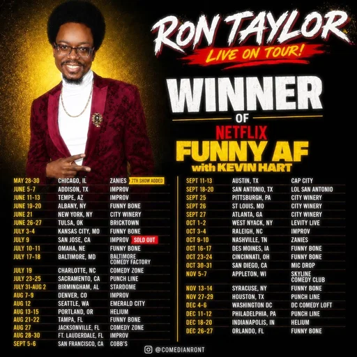 Alright, here we go! 
Lets make this new hour people! 
Get your tickets now!
More cities still to come!

#ComedianRonT
#NetflixFunnyAF
#KevinHartFunnyAF