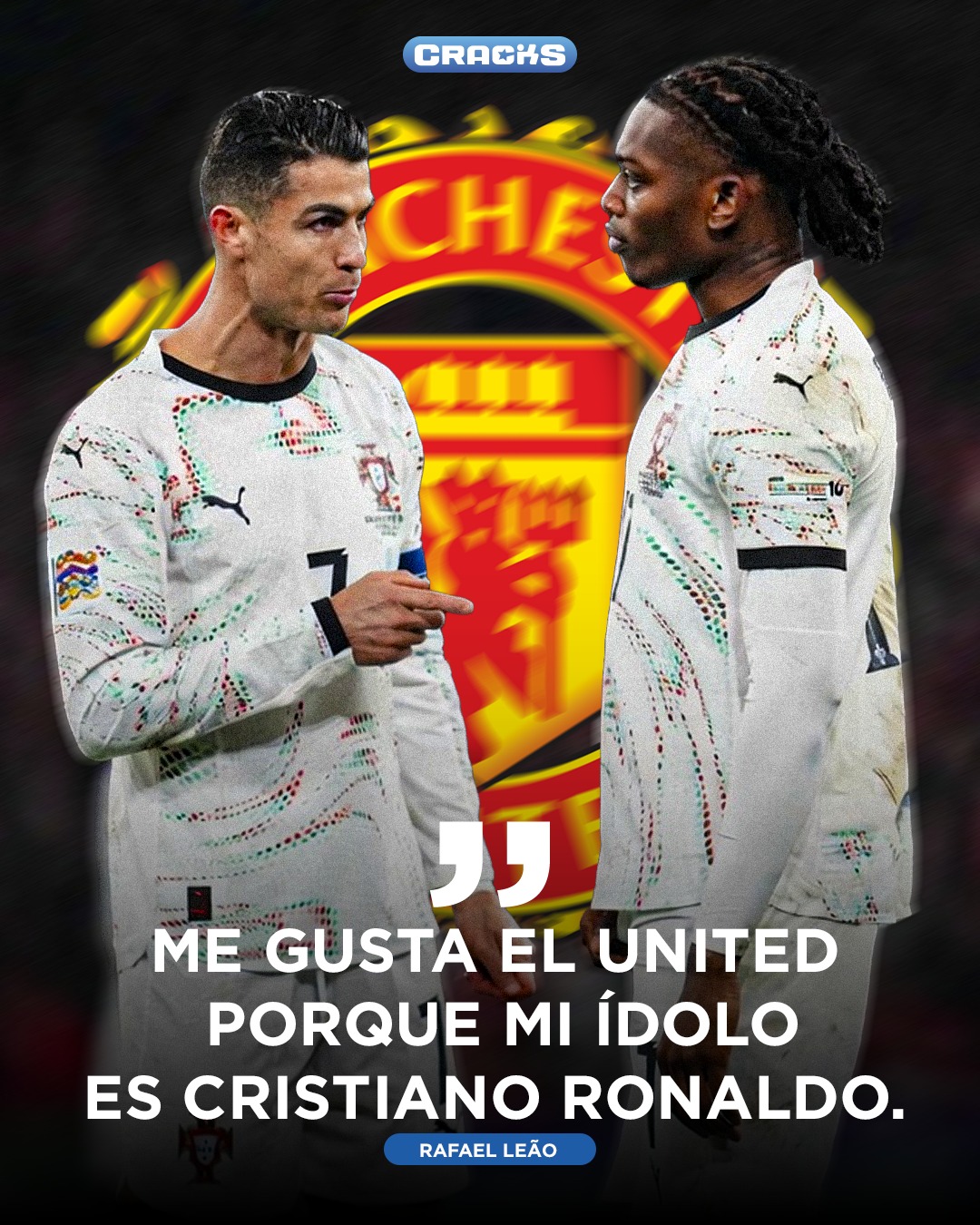 🚨👀 RAFAEL LEÃO HABLÓ SOBRE LOS CLUBES DE PREMIER QUE LE GUSTAN

🎙️ En una entrevista con Cernucci, le preguntaron si ve mucho la Premier League

🗣️ “Sí, por supuesto”. Luego explicó: “Me gusta el United porque mi ídolo es Cristiano Ronaldo. Antes los veía por él”