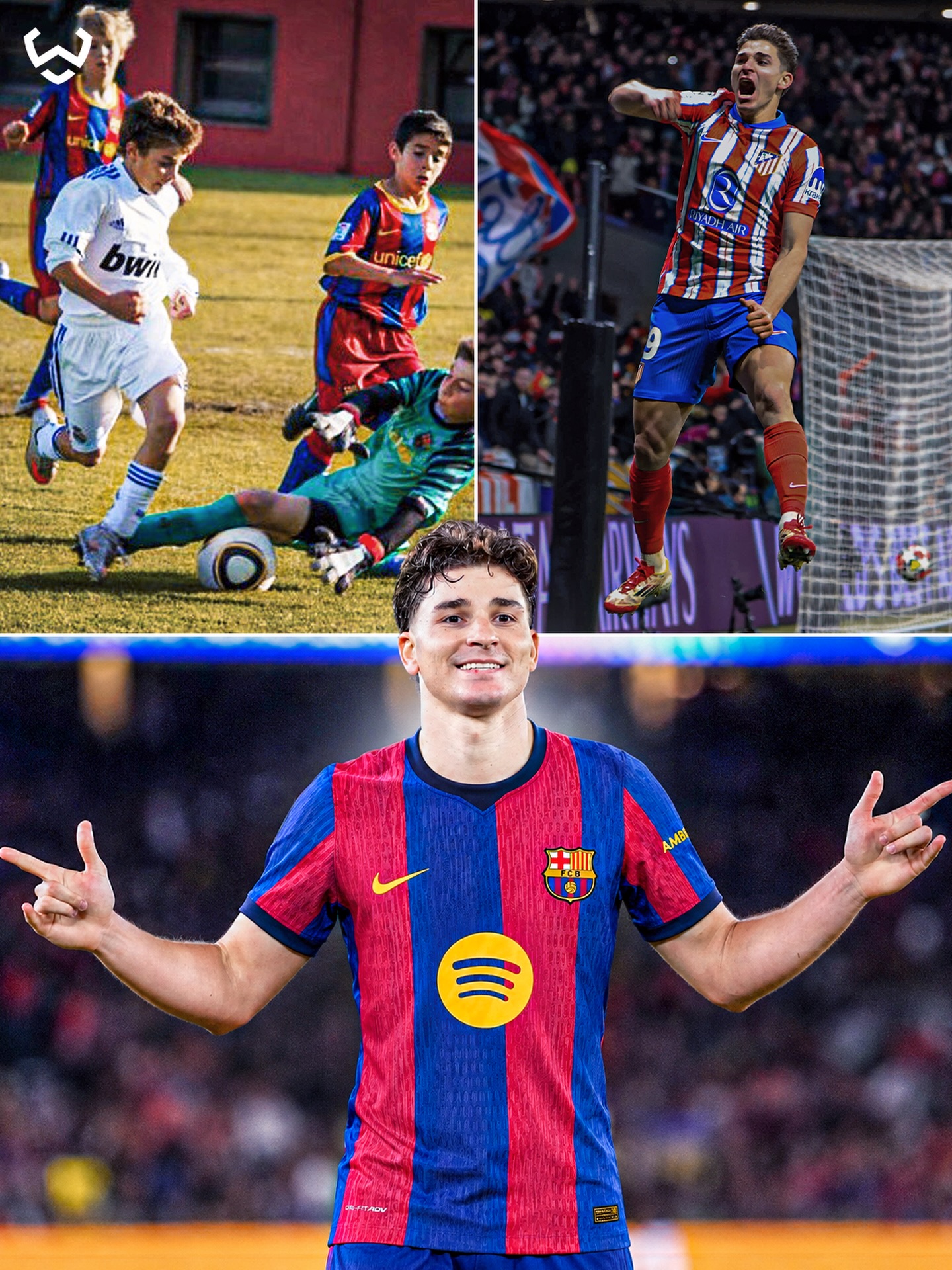 Julián Álvarez wants out of Atlético Madrid and his dream move is Barcelona 🇦🇷🔵🔴

His agents have already informed Atlético after talks in Spain, with Barça now preparing an opening €100M bid for the striker.

What makes the story even crazier is that Álvarez actually spent a month training with Real Madrid as an 11 year old back in 2011. He impressed at a youth tournament, but the move never happened because of FIFA age rules and his family not being able to relocate.
