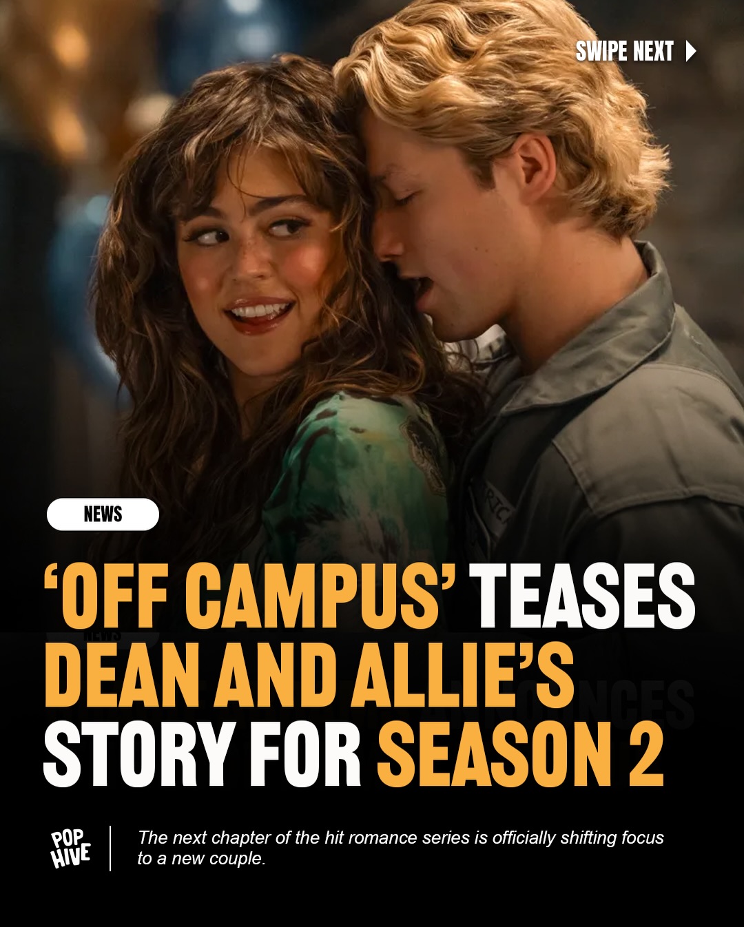 ‘Off Campus’ is coming back for a 2nd period and has officially announced that Season 2 will focus on the story between Dean and Allie ❤️‍🔥🏒