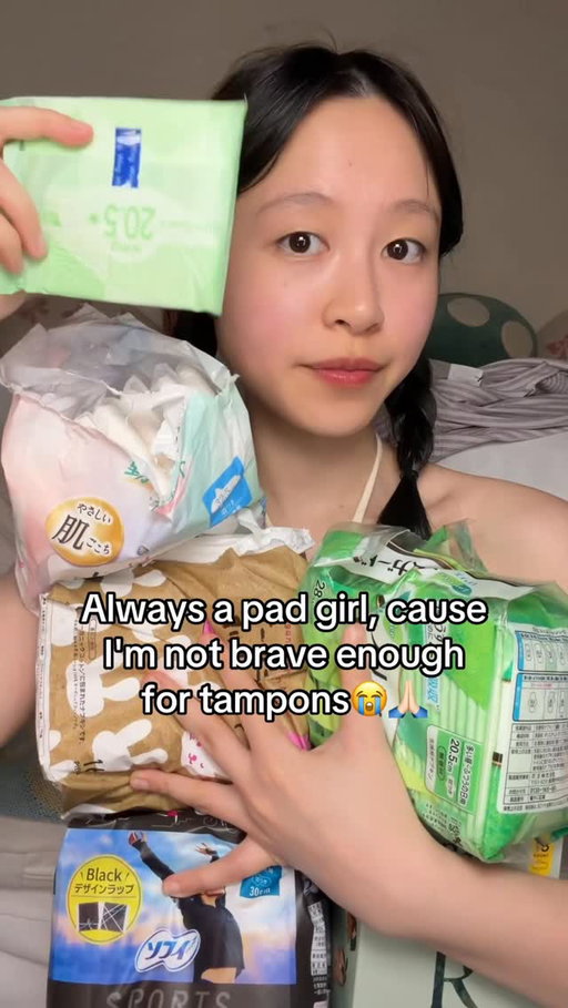 And cotton pads only!!! I also love my Japanese pads🇯🇵

 #period #menstralcycle #periodcramps #tampon #pads