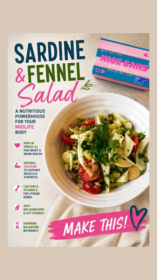 Giving the sardines & fennel recipe from @jimelabewley a try! I’ve been wanting to bring sardines @nicecans___ into my food as medicine routine, and I’m so excited to put the leftovers of this deliciously healthy salad on a piece of @lukessmallgoods sourdough for lunch tomorrow. Thoughts? Would you give this Mediterranean salad a chance? #foodasmedicine #sardinerecipes #sardines #nicecans #fennelsalad