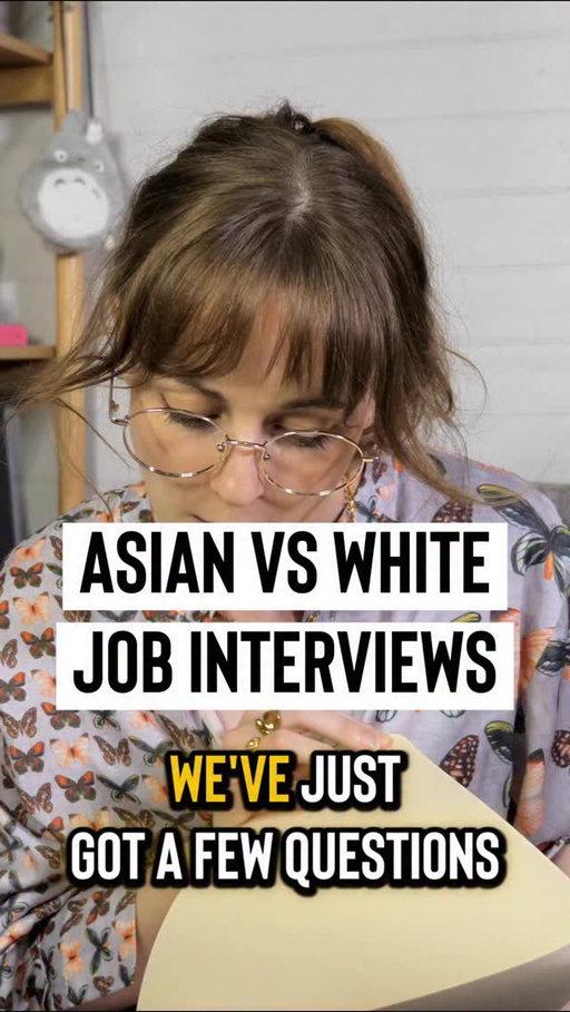 A silly sketch on asian vs white job interviews 🤣😭 #funny #asian #comedy #sketch