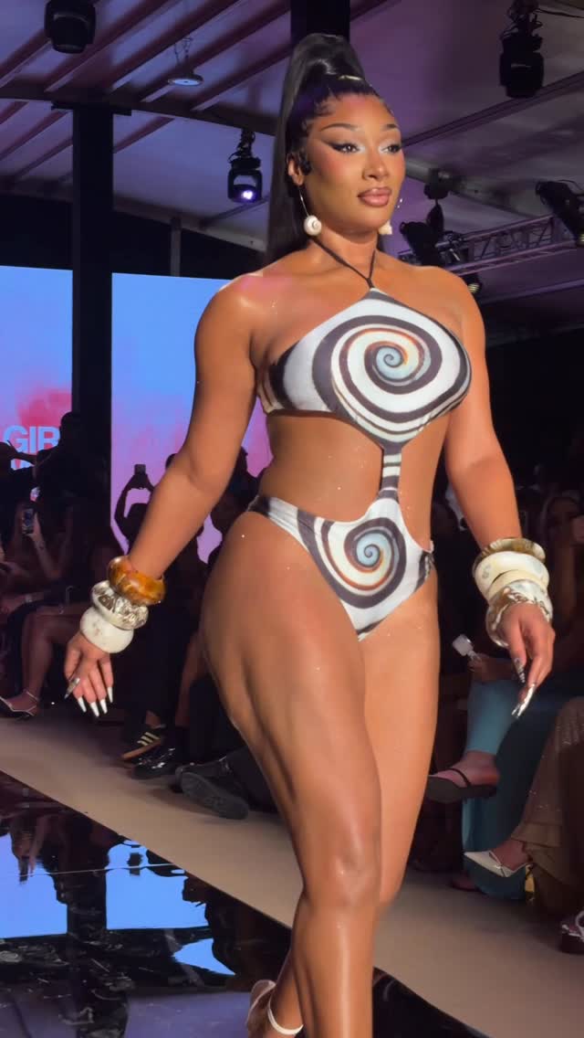 Body-ody-ody. Our summer ‘25 cover star @theestallion took the runway at #MiamiSwimWeek, confirming Hot Girl Summer has officially commenced. 
video: @ioziefina