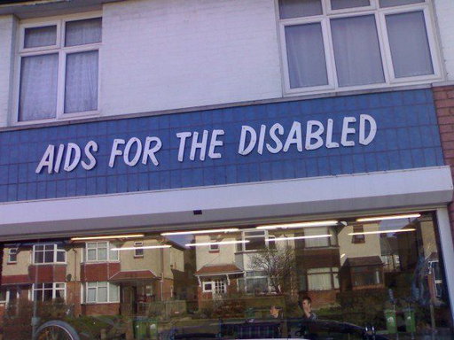 Don’t you think I’ve got enough to worry about already?!

What’s the most unintentionally funny shop sign you’ve seen?

#DisabilityComedy #StandUpComedy #BritishComedy #AccessibilityMatters #AIDS