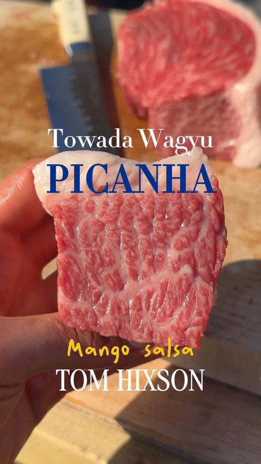 Picanha & Brazilian mango salsa 💃🏽 

recipe:
@hixsonmeatldn towada japanese wagyu Picanha 
Brazilian salsa:
1 ripe mango 
1 red, yellow & green pepper
2 plum tomatoes
1 shallot
1 lime zest + juice
handful of parsely 
60ml olive oil 
salt & pepper

method:
finely diced shallot then dice peppers, mango, tomatoes into small cubes, add into bowl with chopped parsely, lime zest + juice, olive oil, season with salt and pepper mix

tips: when cooking picanha, start buy rendering the fat first, take time to get nice golden colour, also picanha needs to be rested for longer then other steaks dont rush the process keep checking temp to avoid overcooking! 

AD @hixsonmeatldn 

#picanha #stoneaxewagyu #grill #steak #wagyupicanha