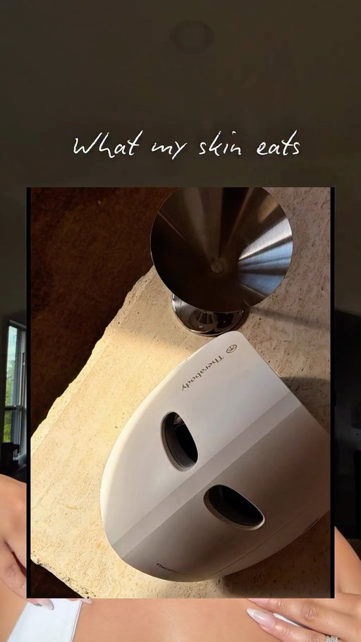 Dry patches in the summer with combination skin? Yeah no one talks about it enough. Here’s what my skin has been eating lately for le summer 🤍

@therabody led mask for clean radiant skin
@tatcha mist is a mist this summer 
@kneskoskin better than mucin 
@timeline_longevity @timeline_skin honestly so yummy 
@houseofbalance.global smells like a dream 
@soldejaneiro face and body oil is a hack