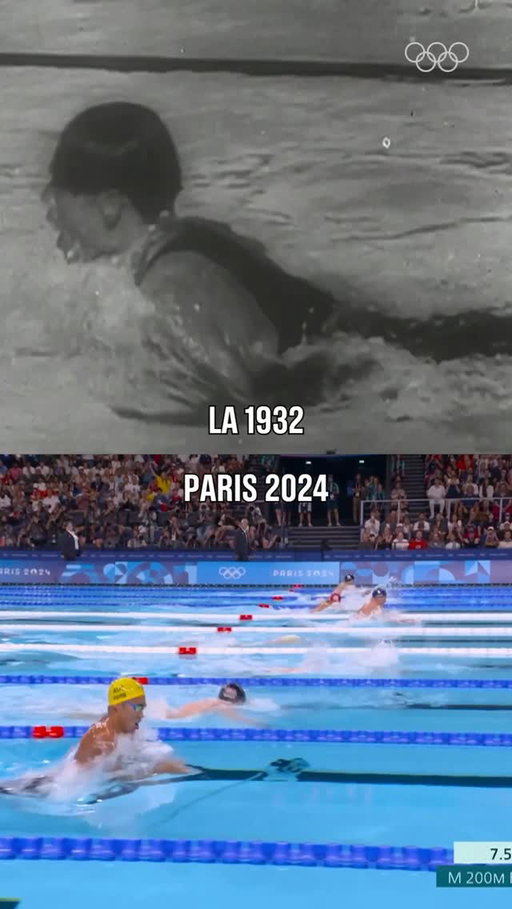 Swimming through the ages. ⏳

From Los Angeles 1932 to Paris 2024, the sport has evolved. What changes do you see? 👀

#Olympics #Swimming