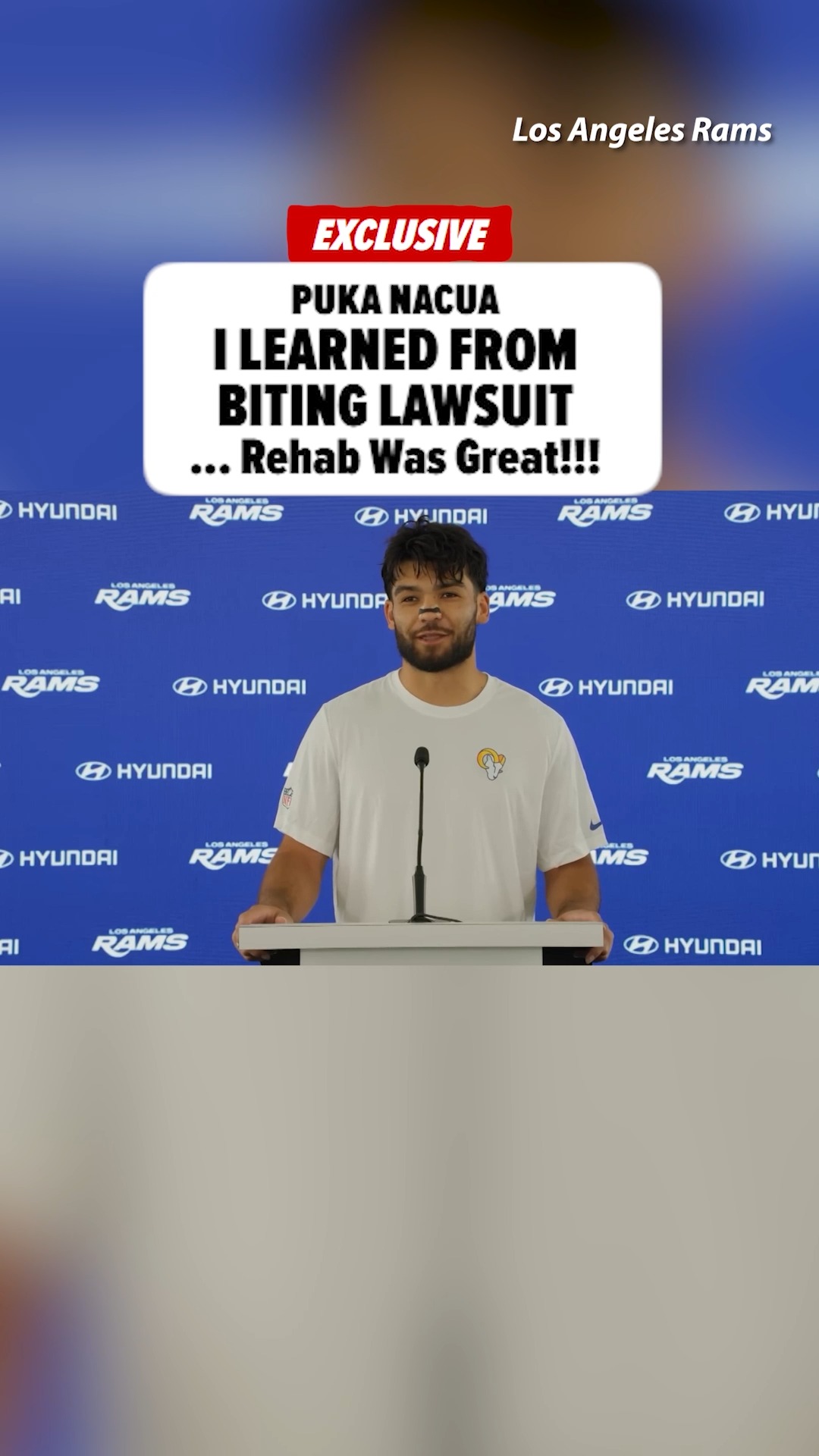 🗣️ Puka Nacua met with reporters for the first time since his drama-filled offseason ... and while he didn't dive into the details of the night that led to a bombshell lawsuit, he said he's taking the matter as a learning experience.

🎥: Los Angeles Rams