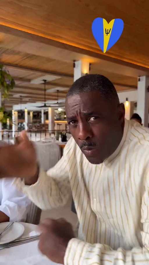 We love this! We hope you're having a blast in Barbados @isanelba @idriselba @sabrinaelba Welcome! 💙💛🇧🇧
