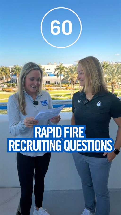 Put 60 seconds on the clock...

Former D1 softball player Jaimie Duffek talked to IMG Academy Director of Softball Joey Lye to get the lowdown on recruiting. We put 60 seconds on the clock to get through as many recruiting questions as possible. See what Coach Lye had to say! #recruiting