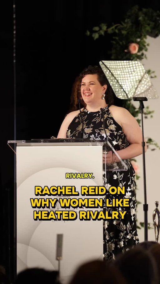 PREACH girl! 🙌🏼 Rachel Reid talked about why women would like a series like Heated Rivalry so much, while accepting The Hollywood Reporter Women in Entertainment Canada Changemaker Award. 

“I don’t think it’s at all surprising that women would wanna see men being emotionally vulnerable, watch them yearn and struggle and hurt and grow, be kind and patient and loving..”

#heatedrivalry #rachelreid #hollywoodreporter #author #hollanov