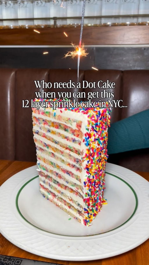 Hey Cousins ! 

We know #dotcake is all the rage but did you know that you can get a 12 LAYER #sprinkle #funfetti #cake from @maisonpickle in #nyc 🎂🌈🧨