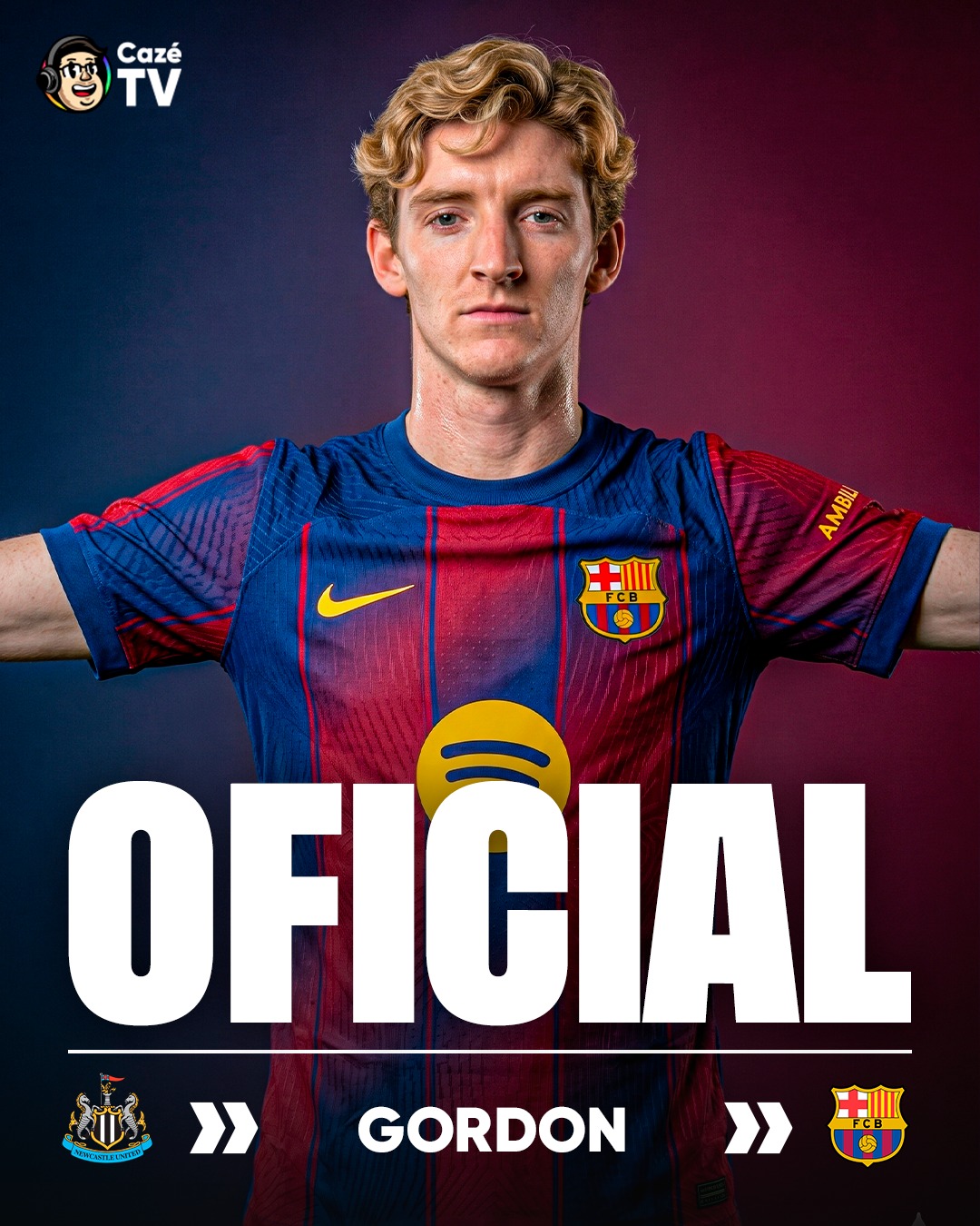 OFICIAL! O BARCELONA ANUNCIOU SEU PRIMEIRO REFORÇO PARA A PRÓXIMA TEMPORADA! ✅

O CLUBE ESPANHOL DIVULGOU A CHEGADA DE ANTHONY GORDON, EX-NEWCASTLE. BOM REFORÇO? 👀

#Barcelona #Futinter #cztv16 #CoberturaCazéTV