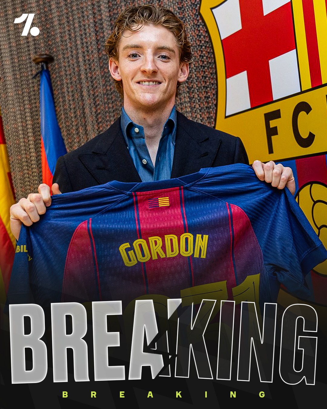 DONE DEAL 🚨

 @fcbarcelona a complete the signing of Anthony Gordon for €80M on a long-term five-year contract ✍️