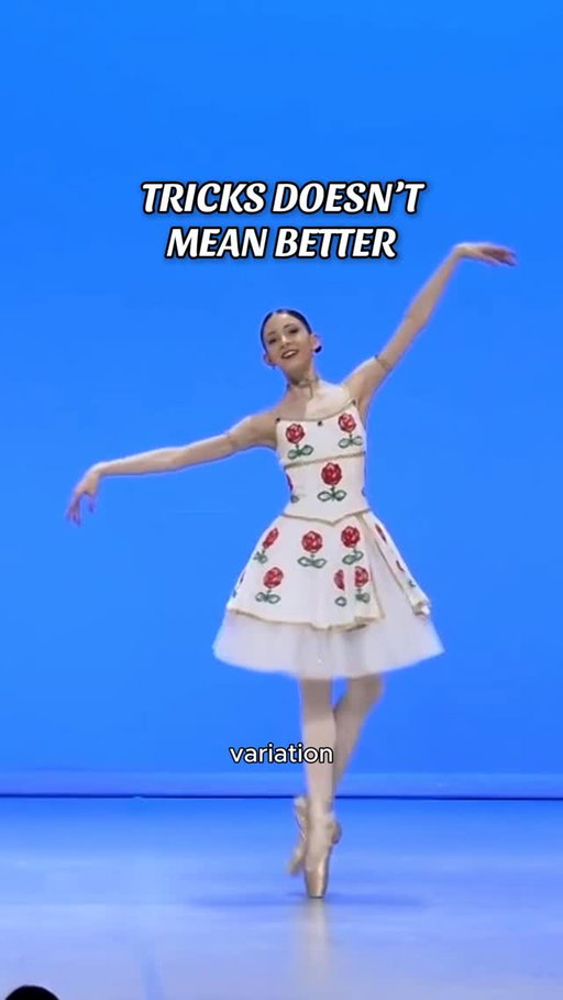WHAT IS A WINNING BALLET VARIATION? 🩰✨

I once met a student ( she wasn’t my student ) who couldn’t understand why her variation didn’t win, she was so fixated on winning, and showing off the melt technique, that when someone ‘won’ with a somewhat, on the surface, ‘unimpressive’ variation, she couldn’t wrap her head around it. 

Well this ‘unimpressive’ variation, showed so much. Star quality, control, musicality, aplomb, dynamic and maturity. 

I thought this was yet another great lesson for younger students. Tricks don’t equal better. 

I remember Plisetskaya once said, 
“I danced white swan, and nobody asked what this was about, I danced Don Q and suddenly everyone asked, they were impressed by the fouettés, but this is just tricks, it’s not art, and if I wanted to do tricks I probably should do them better and do 100 fouettés” I am roughly translating, but it’s a good message to hold on to. 

Let’s remember that. 

Of course there are some amazing variations, that require more tricks, but that’s what those are tricks, while they are important to do well they aren’t the everything…otherwise dance becomes very boring suddenly. 

Flora dancer at start of video @ava_arbuckle 
——-
#ballet #variations #ballerina #balletlessons #competitions
