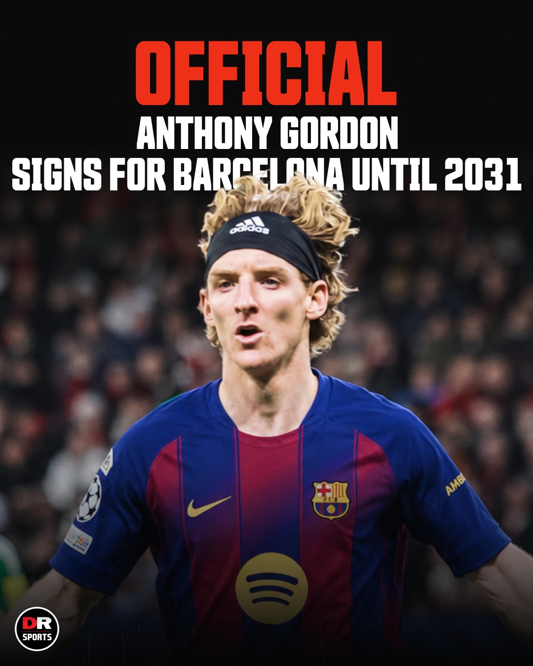 🚨 Anthony Gordon is OFFICIALLY a Barcelona player. 

The English winger has signed a contract until 2031. ✍️ 

#Barcelona #LaLiga
