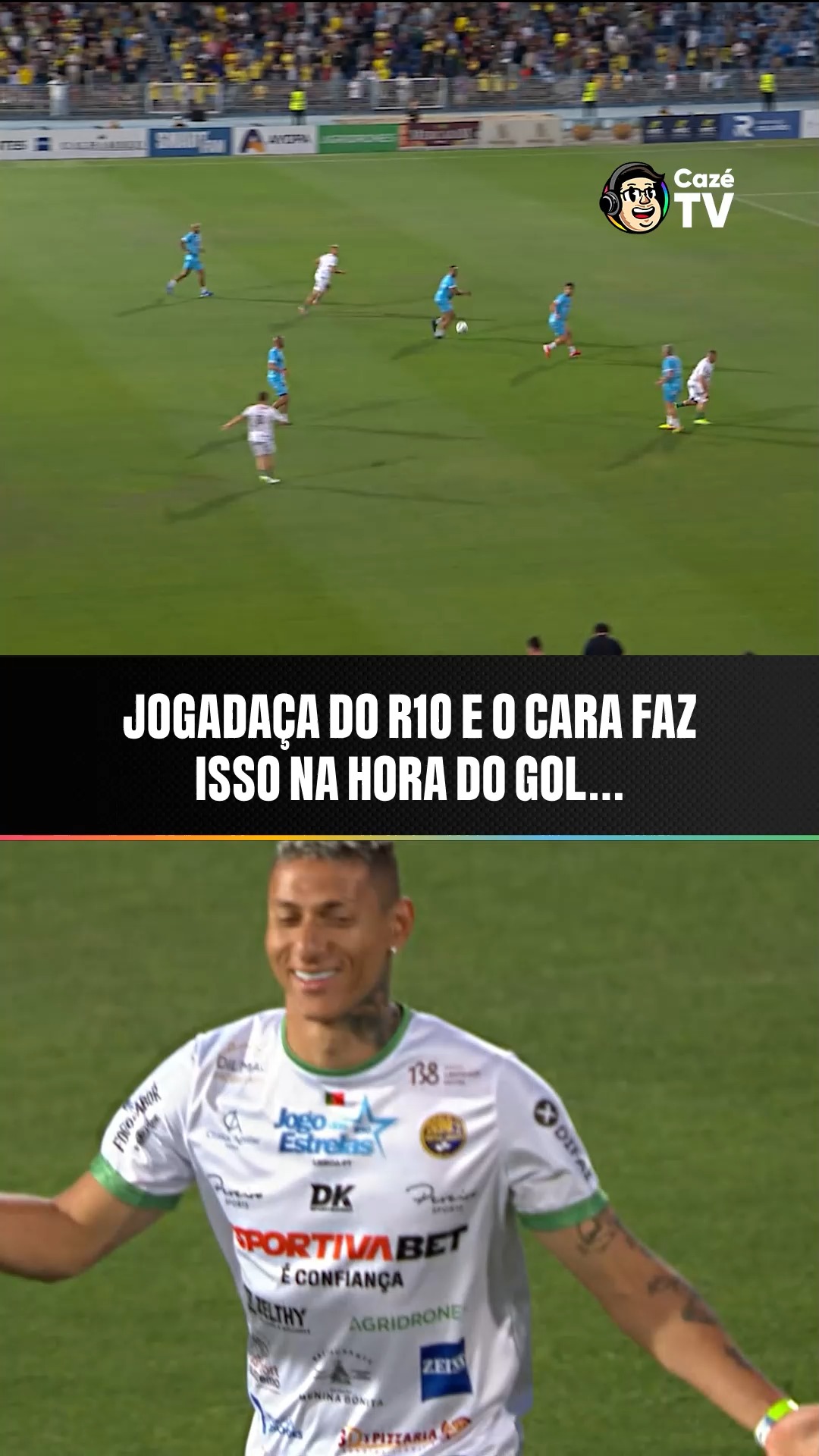PÔ, tu tá jogando a pelada do R10 e do Deco, o Bruxo 🧙 participa da jogada, tu recebe um passe açucarado 🍭 do Richarlison e é impedido de marcar pela GRAVIDADE... PQP ⬇️

#AmigosR10eDeco #TempoRealCazéTV #Futinter #cztv12
