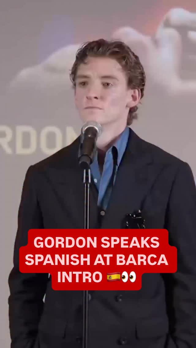 For the first time as a member of FC Barcelona, Anthony Gordon showed off his Spanish-speaking skills to the press at his introductory press conference! 

The ex-Newcastle United winger joined Barca on a £69M signing on Friday.

(via @skysports)