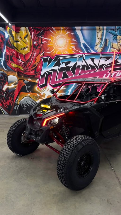 Anoootha x3 all wrapped up 🔥😈

Full 64 to 72 inch conversion 
@bd_powdercoating all around 
@bajadesigns onx 6 and pods 
@raising_the_arc_customs bed delete and side exhaust 
@rockfordfosgate stage 6 kit 
@lucky_whips whips / fangs / switch pannel / rock lights 
@chupacabraoffroad pro mirros 
@metalfxoffroad slayer 15x8 
@tensortire 33x15 regulator 2 
@wes_fab cage / doors 
@krispyutvs custom grill 

Got a utv ? Contact us for any questions or quotes we do multiple things in house from insurance claims to Performance upgrades.🔥

We are located in the HD too book an appointment or get a quote dm us or email! 

Email 📧 : sales@krispyutvs.com 
Phone 📲 :909-292-6759
Business hours ⏰ : 9am - 5pm Monday - Friday 

#canam #offroad #x #polaris #utv
